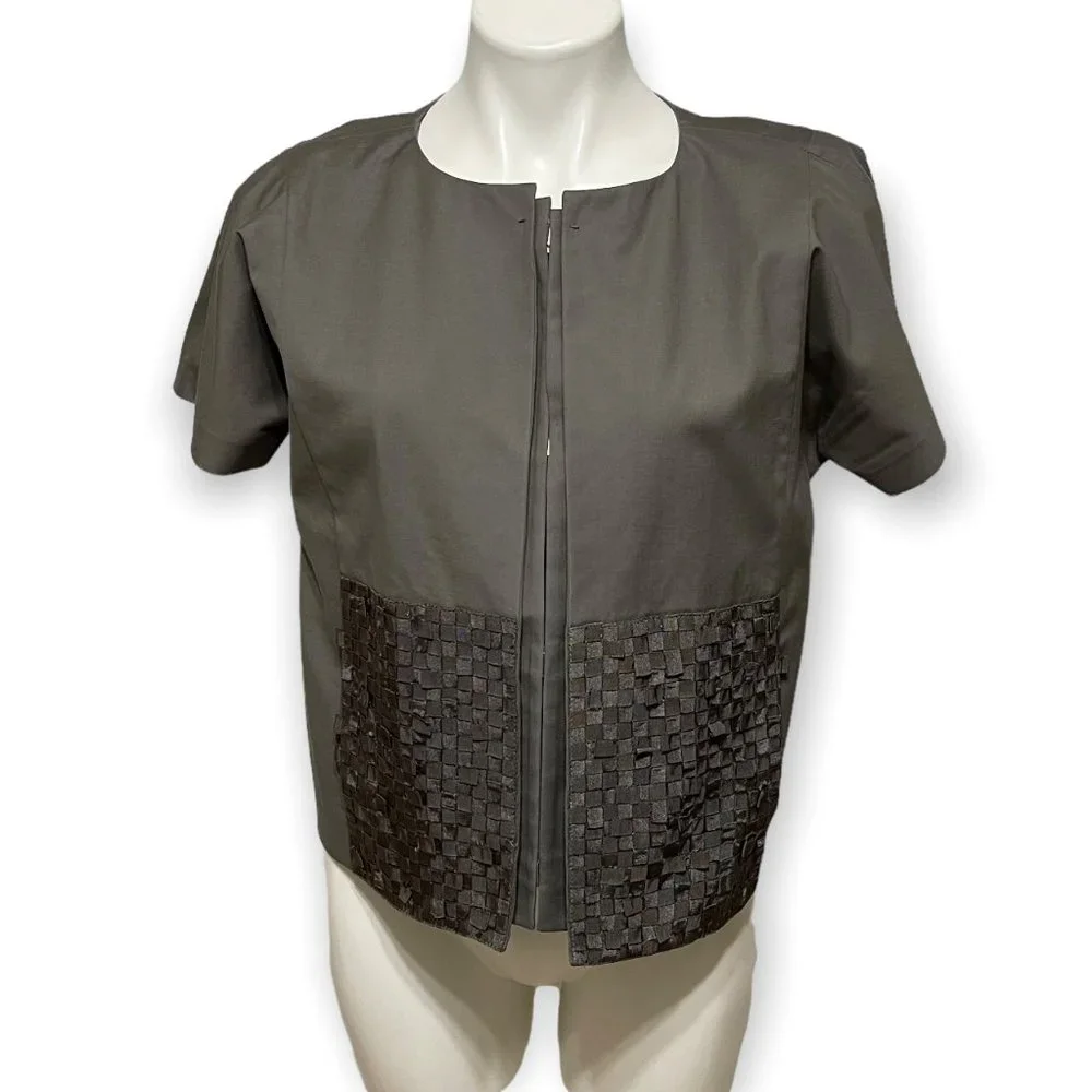 Piazza Sempione Sz 8  Grosgrain Ribbon Hardware Closure Jacket Made … - Picture 2 of 11